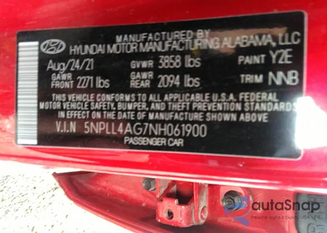2022 Hyundai Elantra Se from USA, damaged, VIN 5NPLL4AG7NH061900